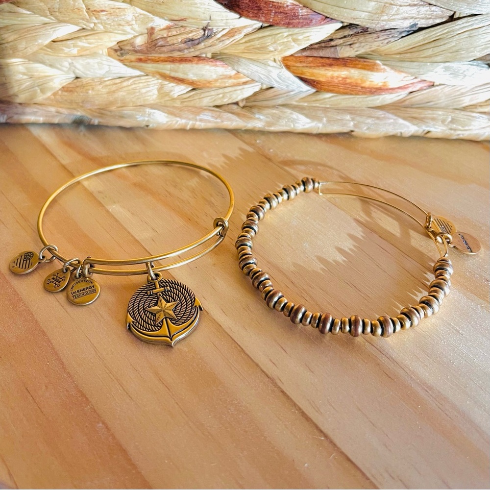 Alex and ani anchor II and beaded  bracelet